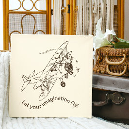 Art Deco Bi-Flugzeug - lass deine Fantasie. Leinwanddruck