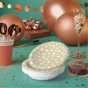 Art Deco Bi-Flugzeug Wolken - cremefarbene Polka P Pappteller