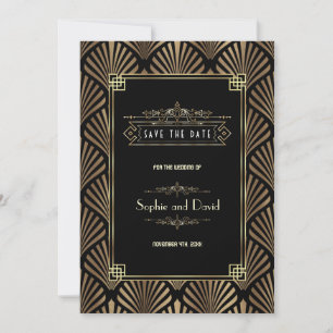 Art Deco Black 1920er Save the Date