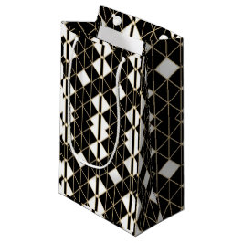 Art Deco Black and Gold Geometric luxury Kleine Geschenktüte