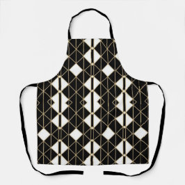 Art Deco Black and Gold Geometric luxury Schürze
