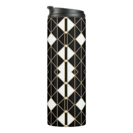 Art Deco Black and Gold Geometric luxury Thermosbecher