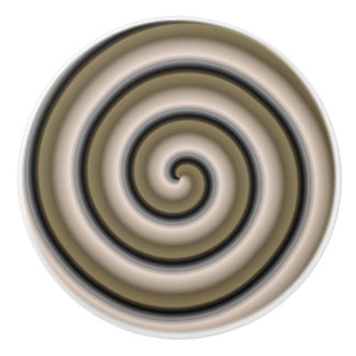 Art Deco Black Bronze Swirls Keramikknauf