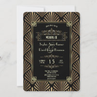 Art Deco Black Gatsby 1920s Style Wedding