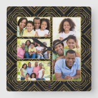 Art Deco Black Gold Fügen Sie Ihre Familienfotosam