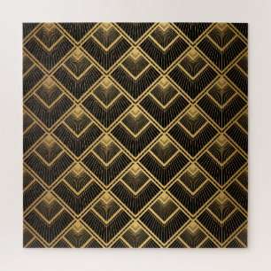 Art Deco Black Gold: Geometrisch Puzzle