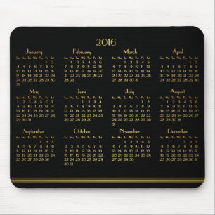 Art Deco Black Gold Jahrbuch Kalender 2016 Mousepa Mousepad