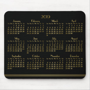 Art Deco Black Gold Jahrbuch Kalender 2019 Mousepa Mousepad