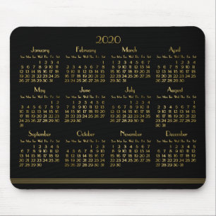 Art Deco Black Gold Jahrbuch Kalender 2020 Mousepa Mousepad