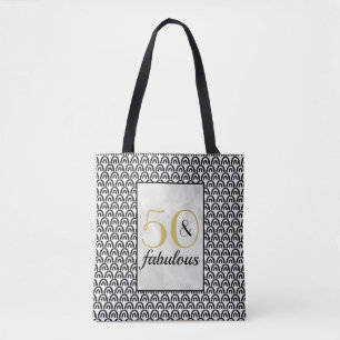 Art Deco Black Gold Marmor 50 & Fabulous