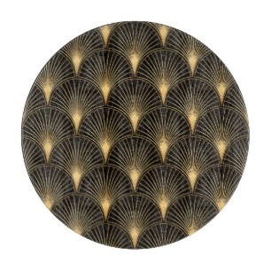 Art Deco Black Gold: Nahtloser Luxus Schneidebrett