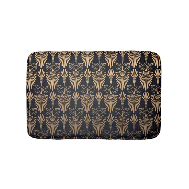 Art Deco Black Gold: Retro. Badematte (Vorderseite)