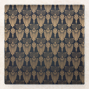 Art Deco Black Gold: Retro. Glasuntersetzer