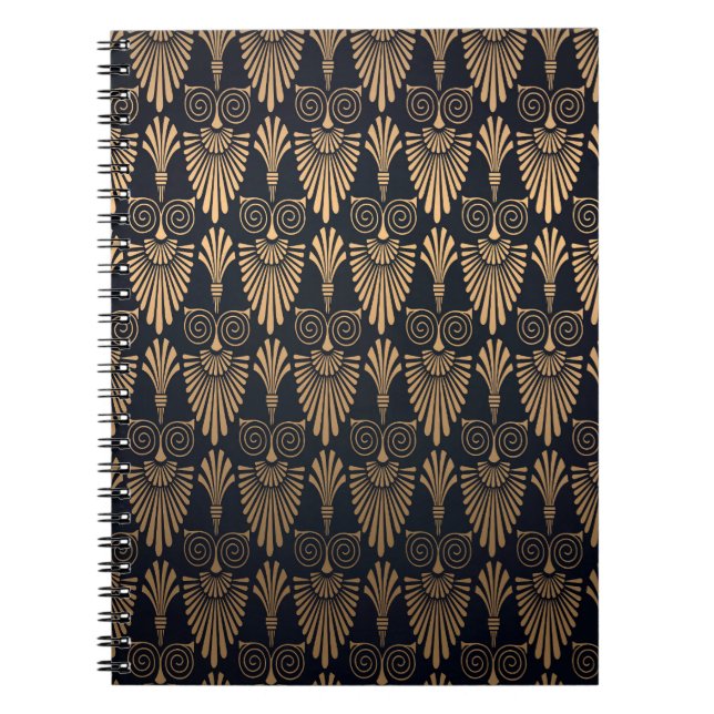 Art Deco Black Gold: Retro. Notizblock (Vorderseite)