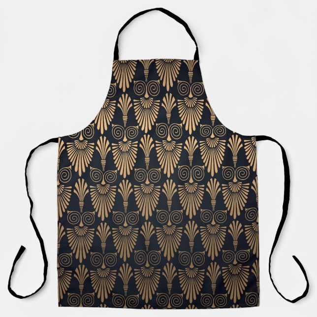 Art Deco Black Gold: Retro. Schürze (Vorderseite)