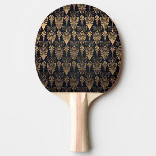 Art Deco Black Gold: Retro. Tischtennis Schläger