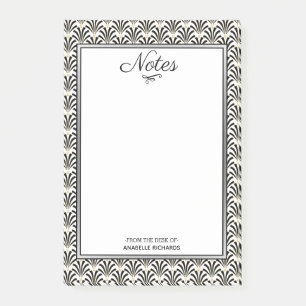 Art Deco Black & White Fans der 1920er Jahre Post-it Klebezettel