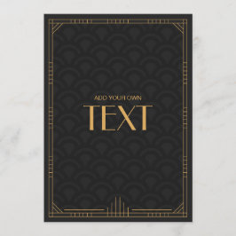 Art Deco Blank individualisierbare Hochzeitseinlad Einladung