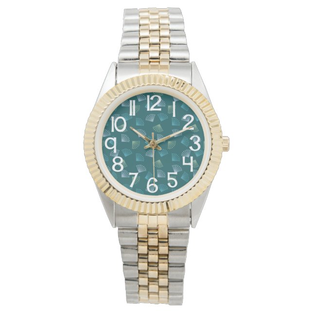 Art-Deco-Blätter Armbanduhr (Vorderseite)