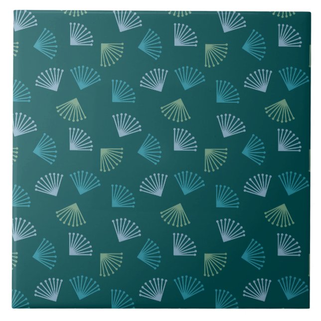 Art-Deco-Blätter Fliese (Vorderseite)