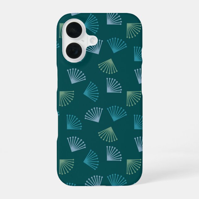 Art-Deco-Blätter iPhone 16 Hülle (Rückseite)