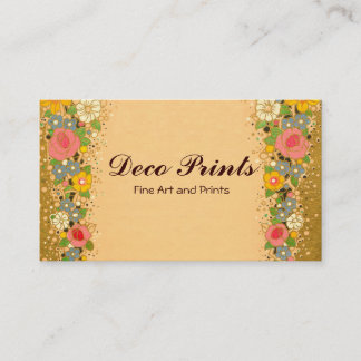 Art Deco Blume Business Cards Visitenkarte