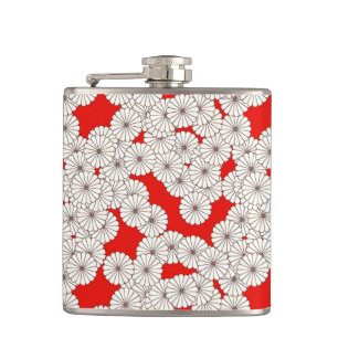 Art-Deco-Blume Flachmann