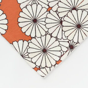Art-Deco-Blume Fleecedecke