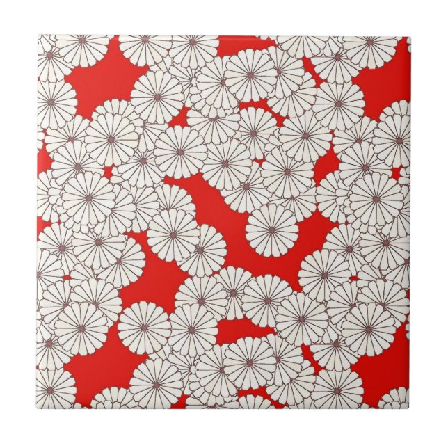 Art-Deco-Blume Fliese (Vorderseite)