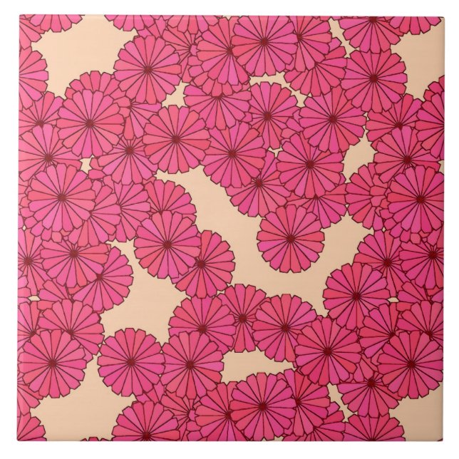 Art-Deco-Blume Fliese (Vorderseite)