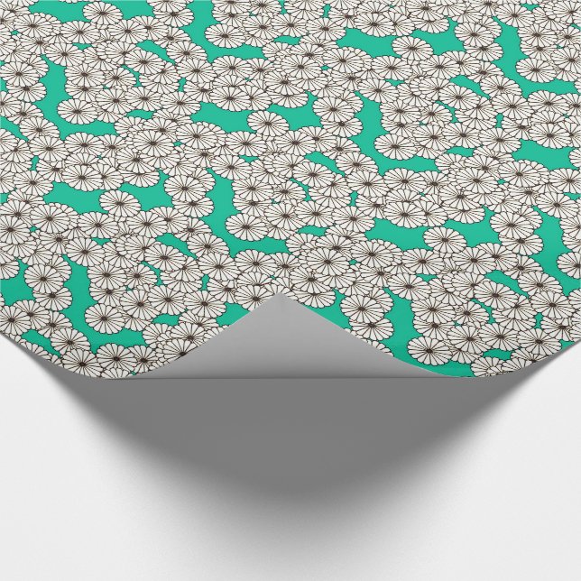 Art-Déco-Blume Geschenkpapier (Ecke)