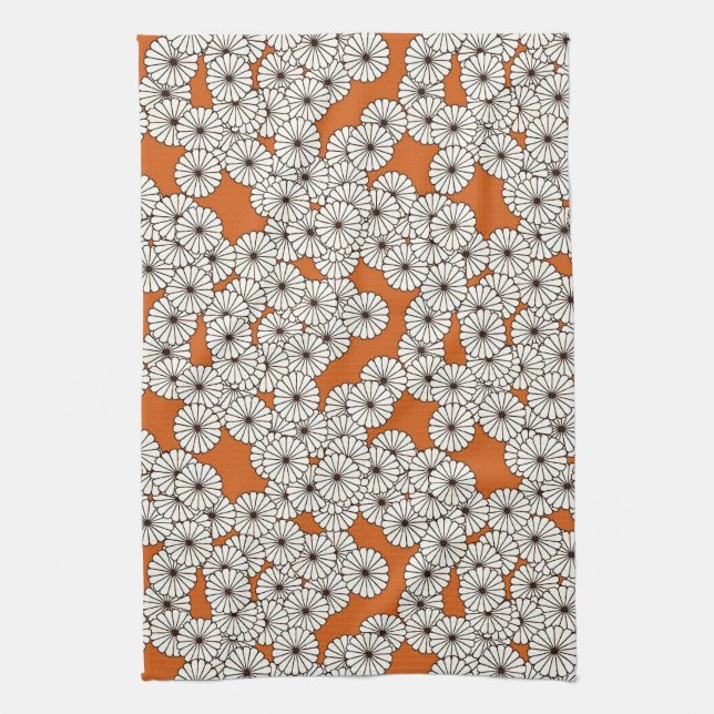 Art-Deco-Blume Geschirrtuch (Vertikal)