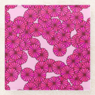 Art-Deco-Blume Glasuntersetzer