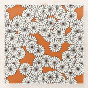 Art-Deco-Blume Glasuntersetzer