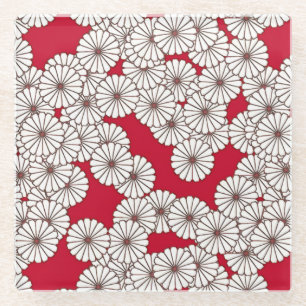 Art-Deco-Blume Glasuntersetzer