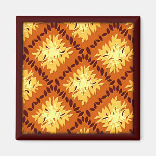 Art Deco Blume Grid - Pumpkin (Magnet) Magnet