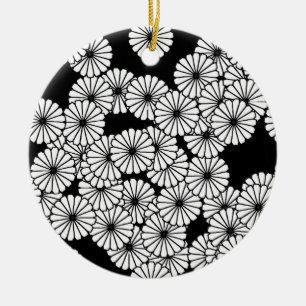 Art-Deco-Blume Keramik Ornament