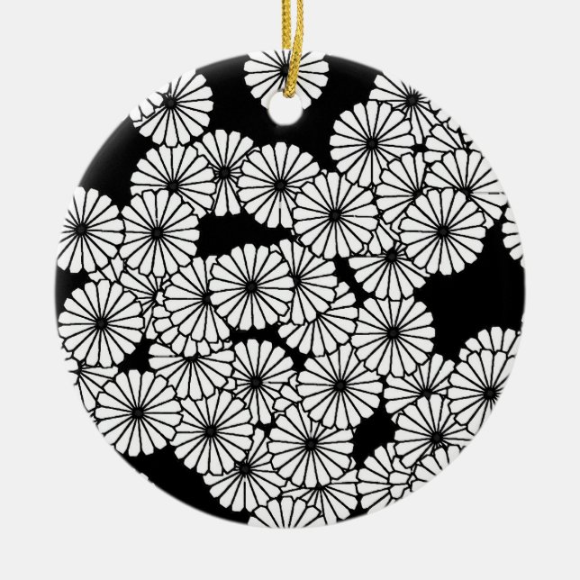 Art-Deco-Blume Keramik Ornament (Vorne)