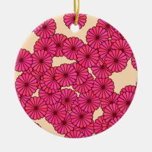 Art-Deco-Blume Keramik Ornament