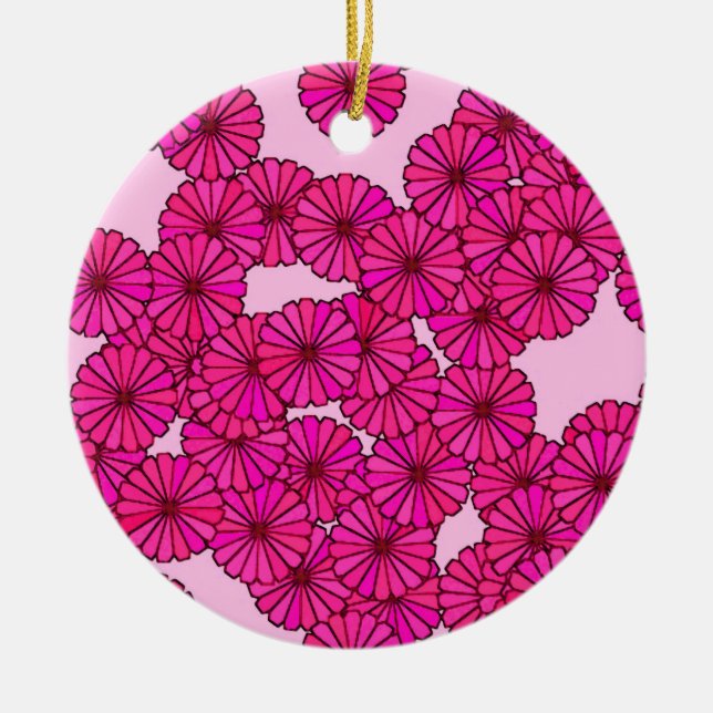 Art-Deco-Blume Keramikornament (Vorne)