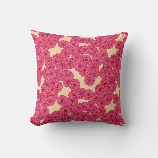 Art-Deco-Blume Kissen (Vorderseite)