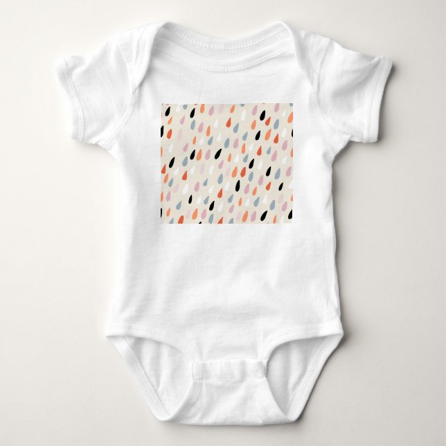 Art Deco Blume: Moderne Nahtlose Baby Strampler (Vorderseite)