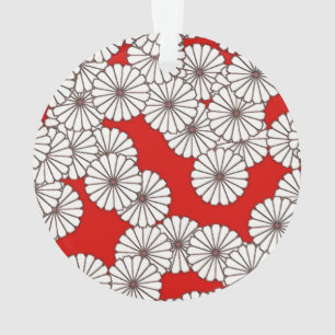 Art-Déco-Blume-Muster - weiß Ornament