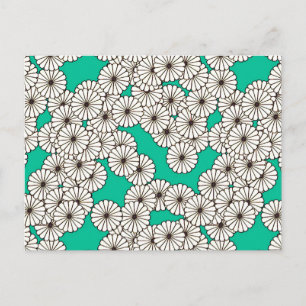 Art-Déco-Blume Postkarte