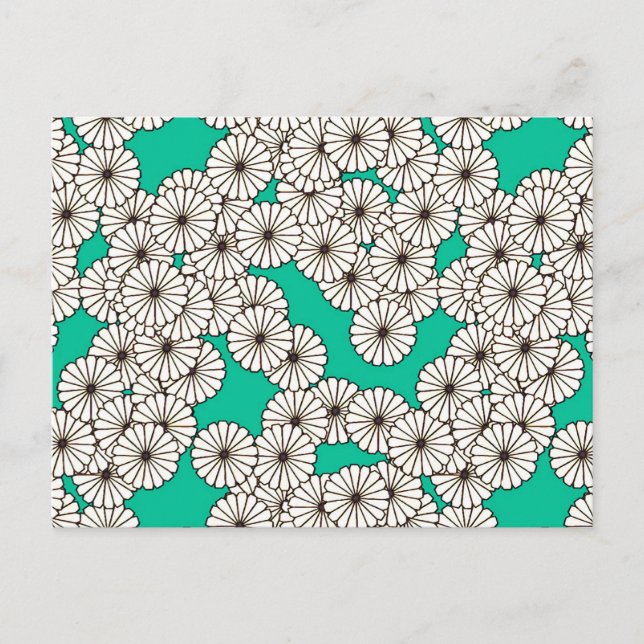 Art-Déco-Blume Postkarte (Vorderseite)