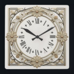 Art Deco Blume Quadratische Wanduhr<br><div class="desc">Großartiges Uhrendesign. Du wirst es wie andere Liebe bekommen. Sie können dieses Design auch für andere Produkte verwenden,  die Sie mögen,  oder Ihren Text anpassen und hinzufügen. Folgen Sie mir für mehr. Vielen Dank. Ich wünsche Ihnen einen schönen Tag.</div>