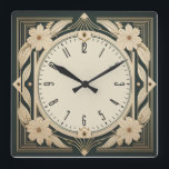 Art Deco Blume Quadratische Wanduhr<br><div class="desc">Großartiges Uhrendesign. Du wirst es wie andere Liebe bekommen. Sie können dieses Design auch für andere Produkte verwenden,  die Sie mögen,  oder Ihren Text anpassen und hinzufügen. Folgen Sie mir für mehr. Vielen Dank. Ich wünsche Ihnen einen schönen Tag.</div>