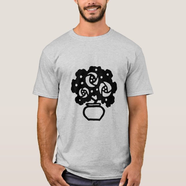 Art-Deco-Blume T-Shirt (Vorderseite)