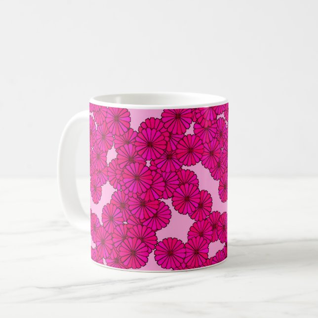 Art-Deco-Blume Tasse (Vorderseite Links)