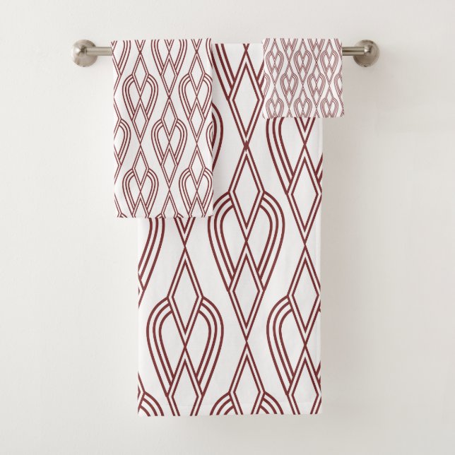 Art Deco Blumenbeete Badhandtuch Set (Insitu)